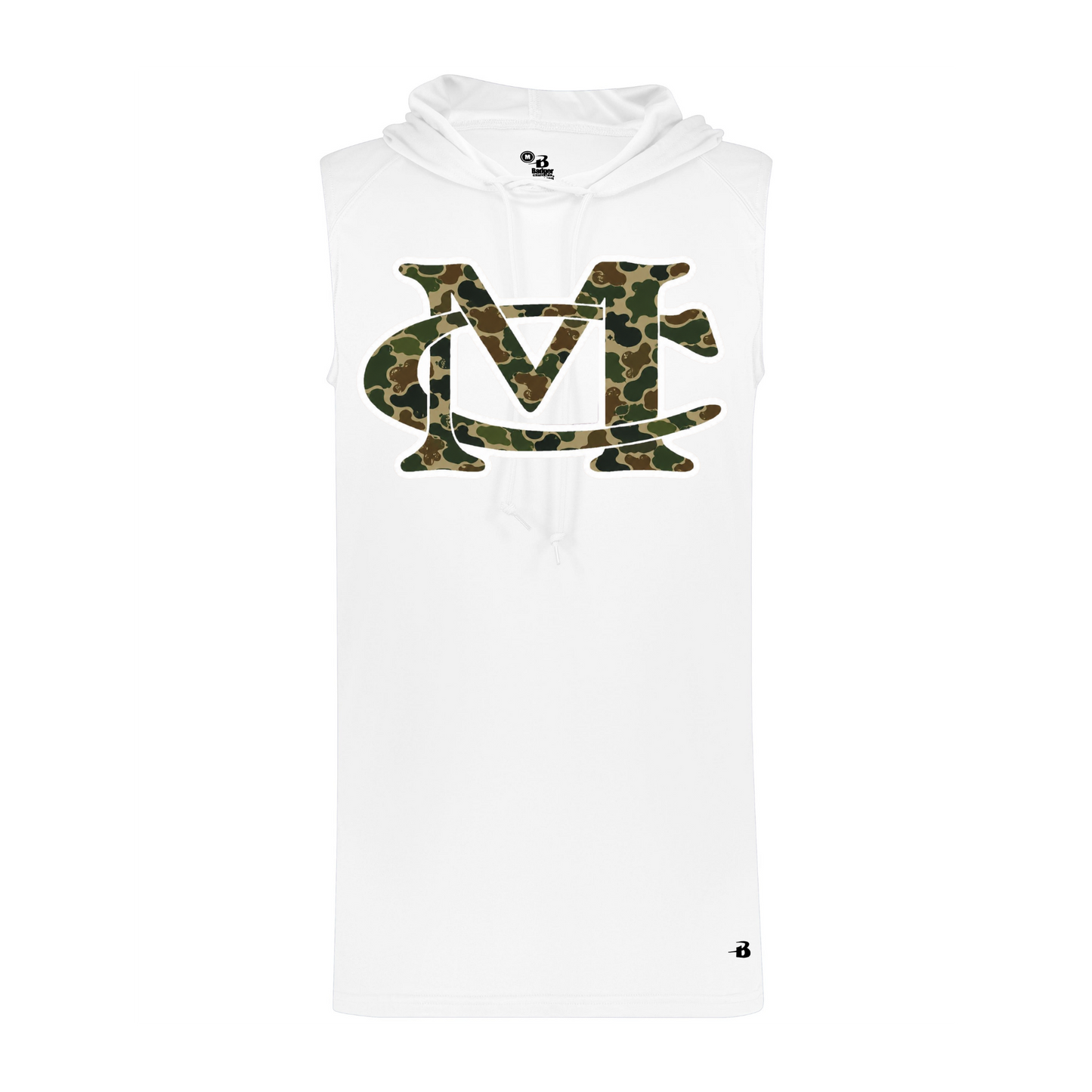 MC Duck Camo Sleeveless Hoodie - White