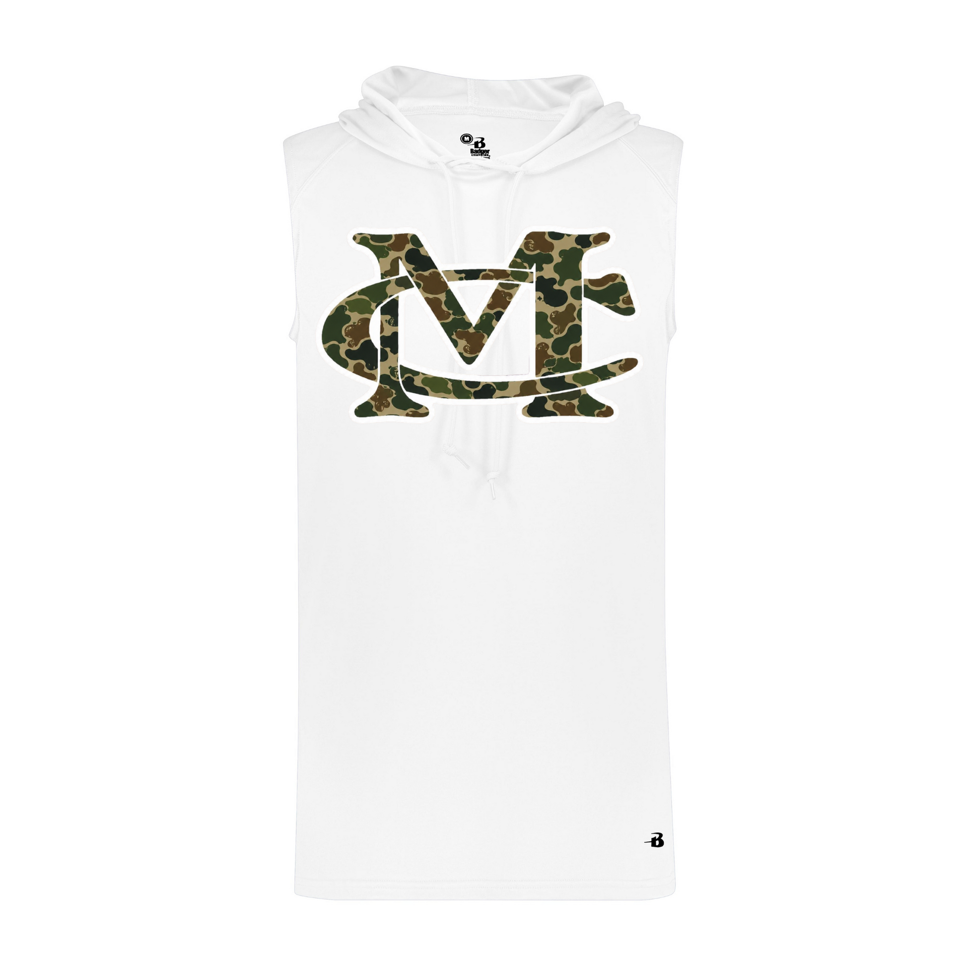 MC Duck Camo Sleeveless Hoodie - White