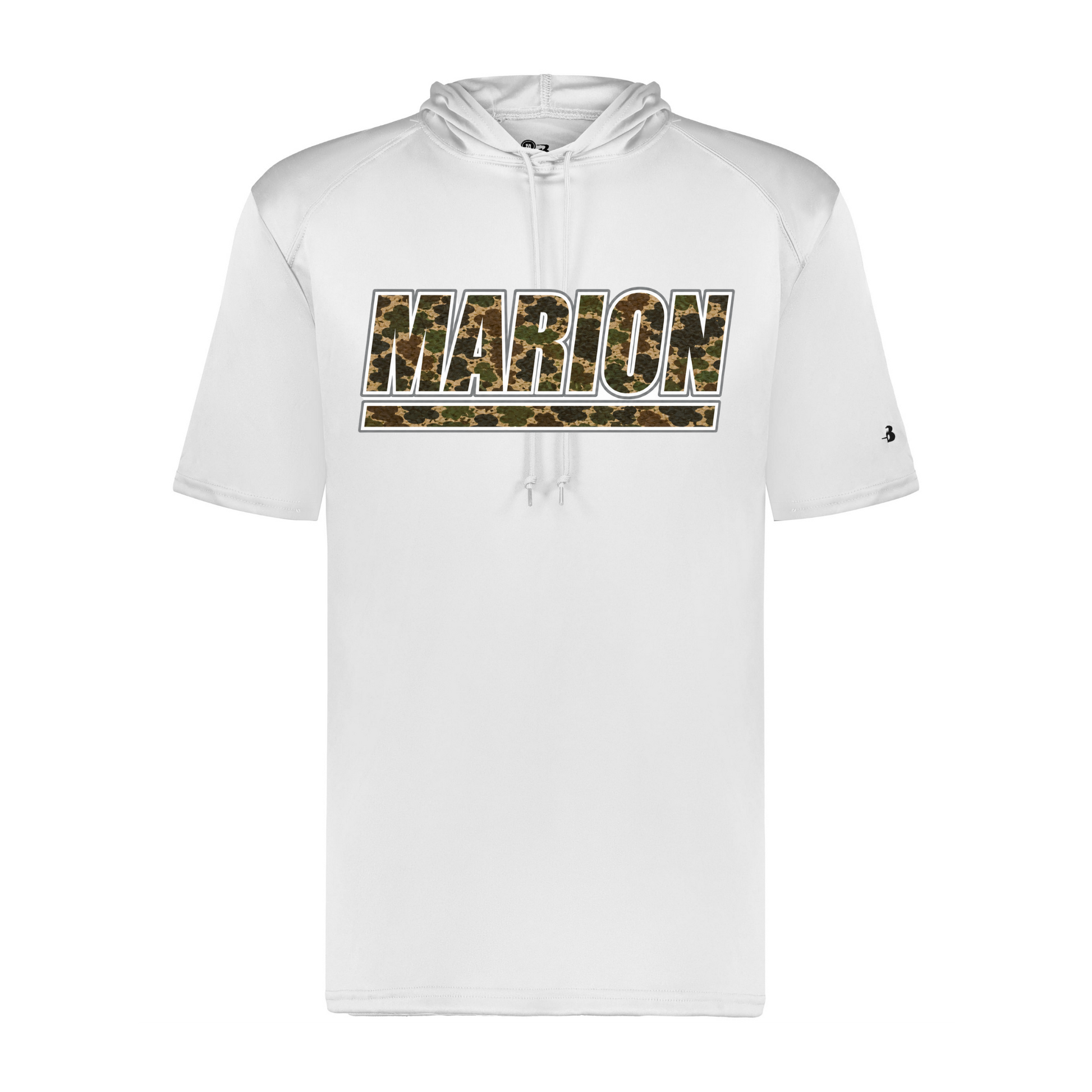Marion Camo SS Hoodie - White