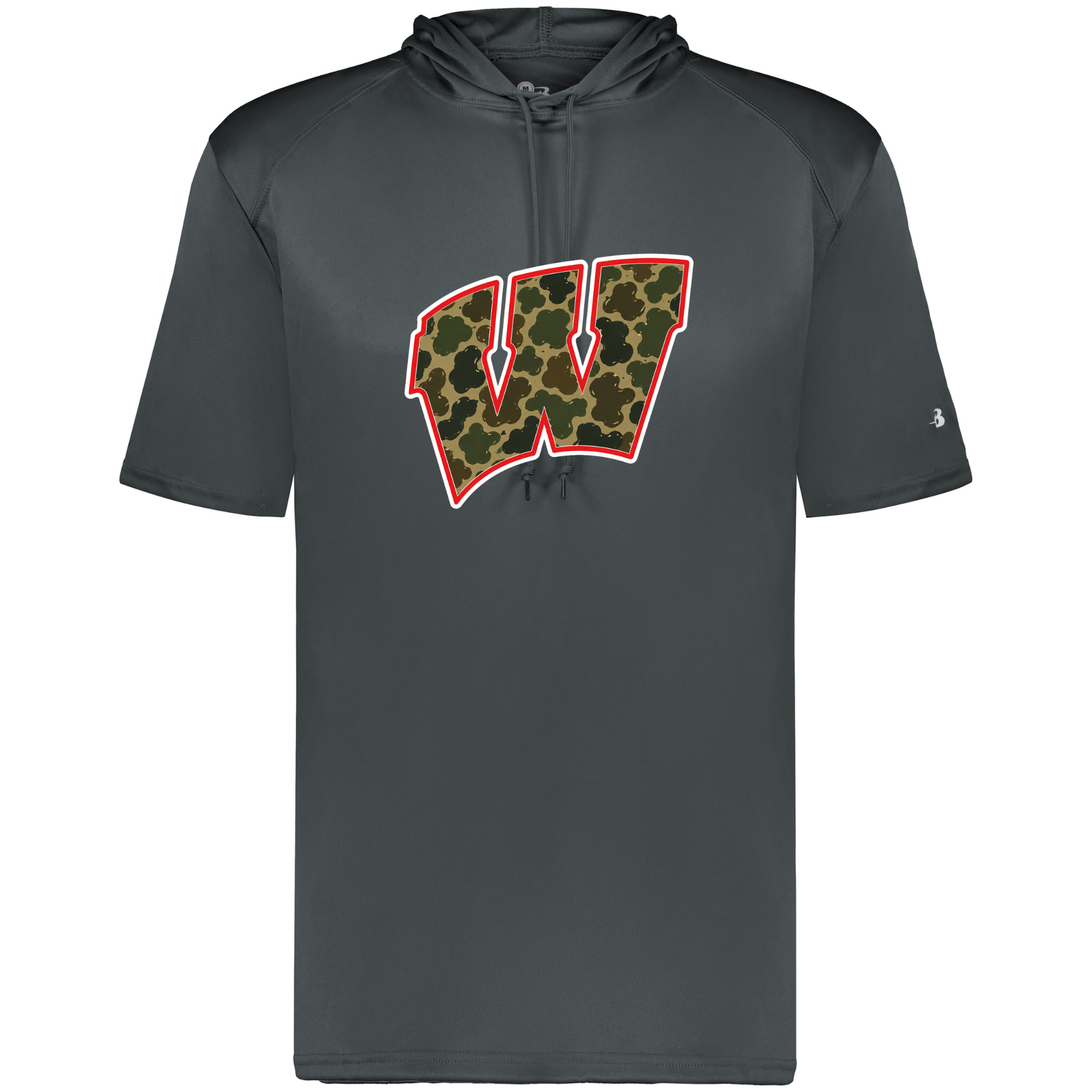 Whitwell Camo W Short-Sleeve Hoodie - Graphite