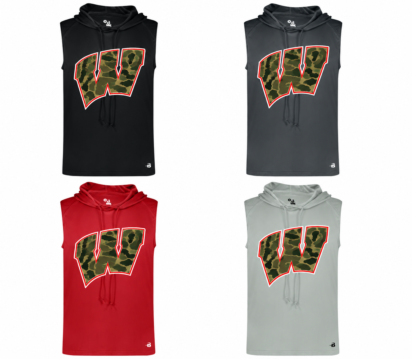 Whitwell Camo W Sleeveless Hoodie - Color Preview